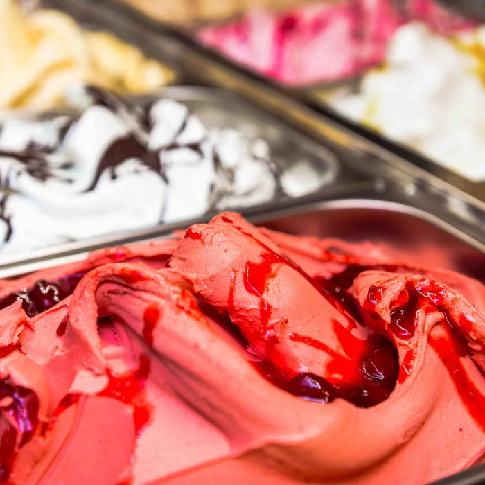 Fruchteis — Über 40% Fruchtanteil · vegan · großteils Bio-Früchte