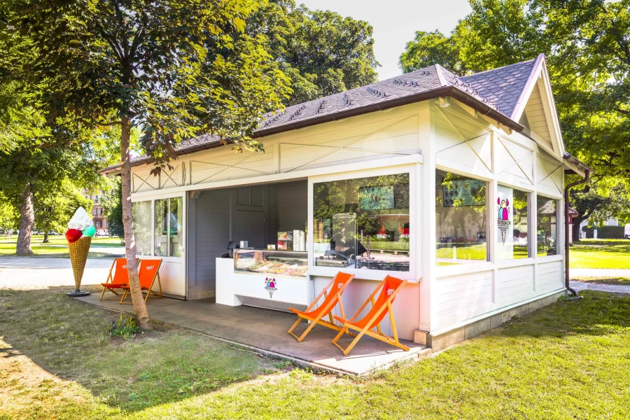 Der Eissalon im Augarten — Friedrichgasse 40, Graz